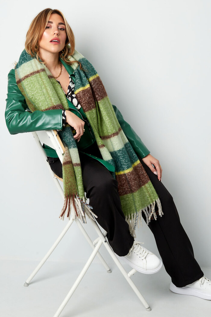 Sjaal gekleurde vlakken - groen Afbeelding2